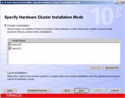Wie funktioniert die RAC-Administration? Schritt 1: Software-Installation mittels OUI Generelle Installationshinweise: Installation gm. Oracle Dokumentation bzw.