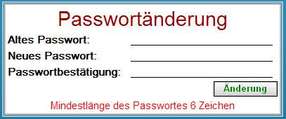7. Passwort ändern Dadurch kann der Benutzer das eigene Passwort ändern Abb. 7.