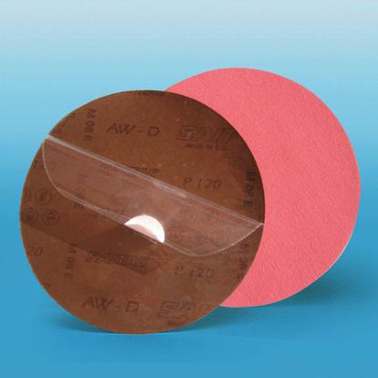 SELF-ADHESIVE PAPER DISCS SELBSTKLEBENDE PAPIERSCHEIBEN D-SAITAC-PSA Smoothing of metal surfaces before painting. Special treatment to reduce the clogging.