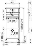 Urinal-Module mit Wandeinbau-Spülarmatur Produktgruppe 28 Ersatz für 03 282 00 99 SCHELL Urinal-Modul MONTUS Modul BH 115 cm mit Urinal Wandeinbau-Spülarmatur COMPACT II Montagemodul für Ständerwand-