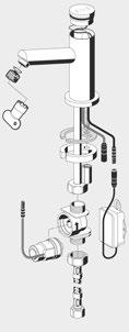 Ersatzteile und Zubehör für elektronische Selbstschluss-Armatur TIPUS P Produktgruppe 19 Elektronik-Modul mit Deckel TIPUS P Ein/Aus/Zeitlimit Elektronik zur Einstellung der Laufzeit 4 bis 120 S