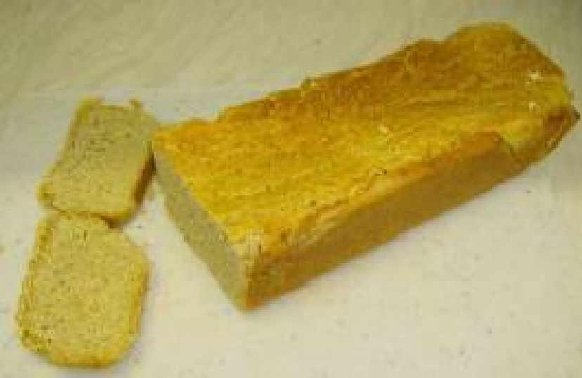 Unter den Teig noch 200 g zerlassene Margarine (Deli- Reform) Das in der Kastenform gut gegangene Brot mit dem Messer quer einkerben Hefe Brot Veränderung Rosinenbrot Vegan 400 g Mais gem 100 g