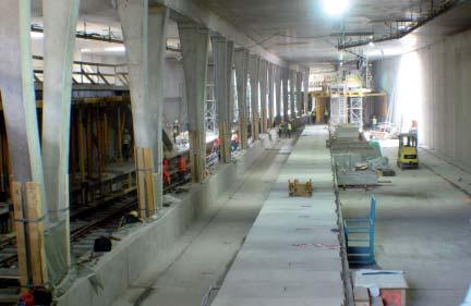 Um den Aushub der Baugrube und den Rückbau der alten Haltestelle zu ermöglichen, musste die Station ab Oktober 2006 für zehn Monate