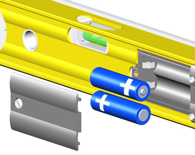 1. 2. de 2x 1,5V Alkaline AA, LR6, Mignon MN 1500 3. Batterie einsetzen/batteriewechsel Auf der Vorderseite den Batteriefachdeckel abschrauben, neue Batterien gemäß Symbol in Batteriefach einlegen.