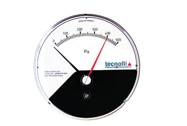 Druckverlust-Messgerät Zubehör Das mechanische Manometer wird zur Differenzdruckbestimmung und somit beispielweise zur Ermittlung des optimalen Filterwechsel-