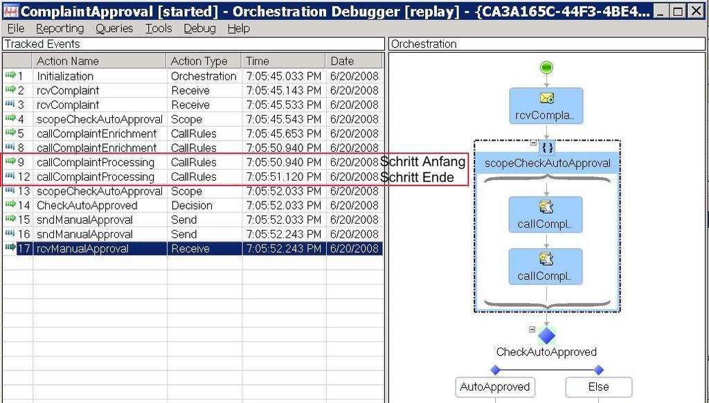 Debugger Reporting Modus 4.3 Messaging Only Szenarien Die Kombination aus Send Pipeline und Send Adapter wird in der Konfiguration des BizTalk Servers als Send Port bezeichnet.