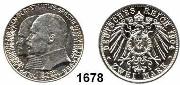 .. ss-vz 130,- Ludwig IV. 1877 1892 1674 71 5 Mark 1891...ss, kl. Rdf.
