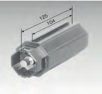 Walzenkappe SW 50 / 125 mm, Bund achtkant, Stahlstift außen, Ø 10 mm 2604-100 100