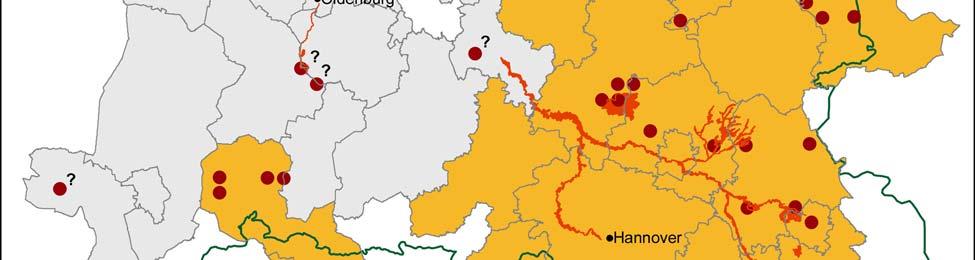Lüneburg, Lüchow-Dannenberg, Celle (Landkreis und Stadt), Gifhorn, Nienburg, Region Hannover, Osnabrück (Landkreis und