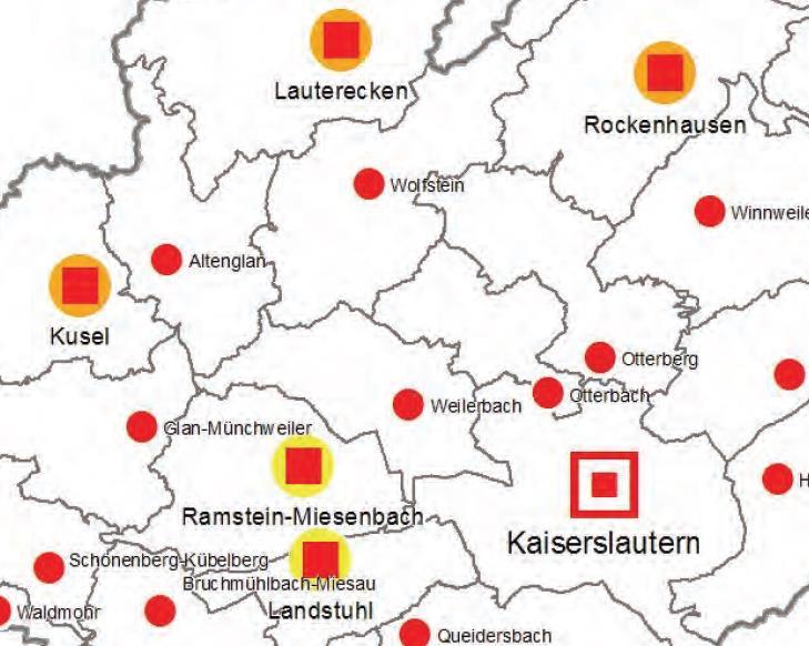 12 Einzelhandelskonzept Ramstein-Miesenbach Abbildung 4: Zentrale Orte in der Westpfalz Quelle: Planungsgemeinschaft Westpfalz, Regionaler Raumordnungsplan Westpfalz IV, 2012, Seite 15.