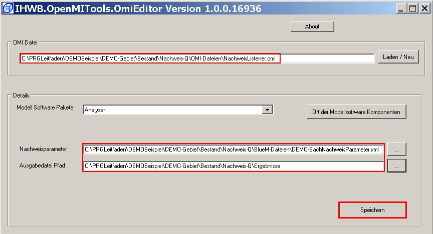 omi erfolgt in drei Schritten: (1) Im OmiEditor wird die Datei SMUSI.omi aus dem Verzeichnis geladen.