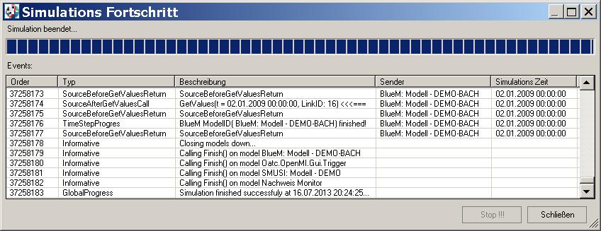 Anleitung zum Werkzeugpaket (Stand: 10/2013) 123 Für die erneute Simulation den Configuration Editor öffnen und darin die Datei DEMO-Nachweis.opr laden.