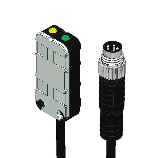 zur Montage des Sensors D Aktive Sensorfläche E Aussparungen für Kabelbinder, max.