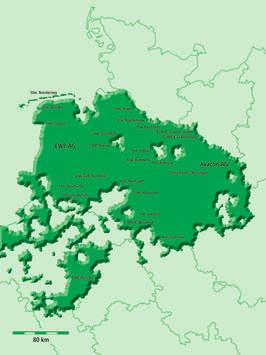 16 VNB: VDEW Landesgruppe Niedersachsen/ Bremen und Energieversorgung Hildesheim (EVI) VNB-Karte TAB-Hinweise Netzform TT oder TN-C : Die Notwendigkeit des ist beim zuständigen VNB zu erfragen ab 35