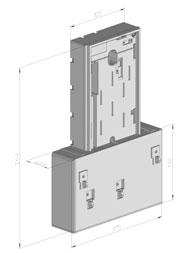 Der Adapter ist auch zur Montage auf Zählertafeln nach DIN 43853 geeignet. Die Maße des Adapter-Klemmbrettes sind an die Norm Elektrizitätszähler in Isolierstoffgehäusen.