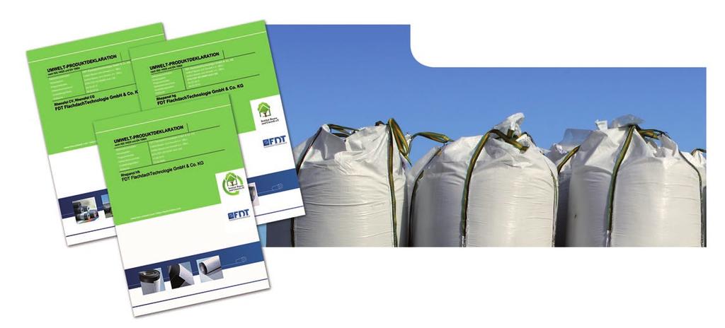 Umweltverantwortung FDT entwickelt mit Kunststoff-Dachbahnenrecycling der Umwelt zuliebe.