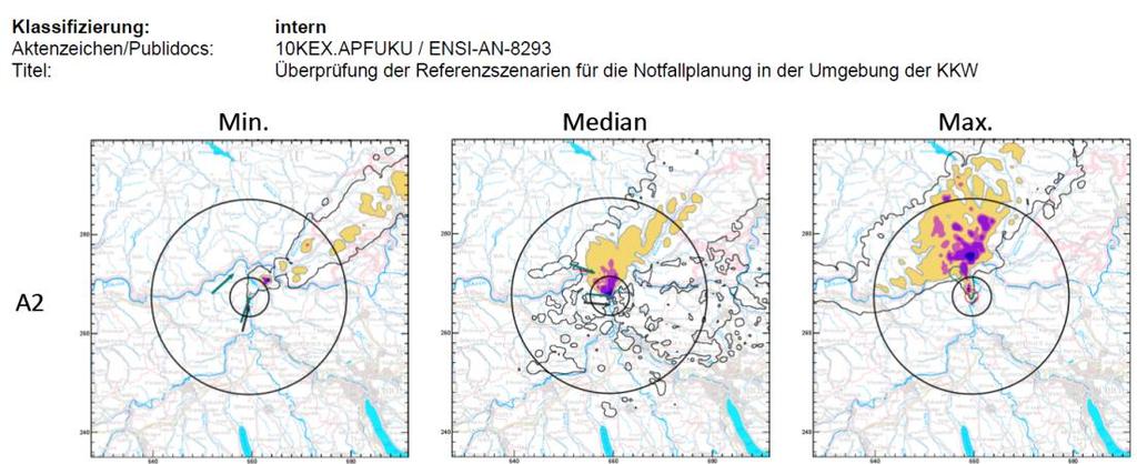 after the 2011 Great East Japan Earthquake and Tsunami, Seite 32 (DDREF) Abb: ENSI Dosissimulationen bei Beznau