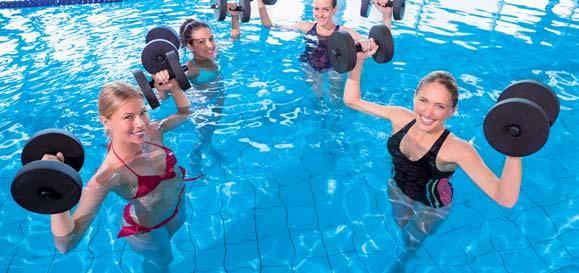 Hinweise zu den Aquapower-, Aquafitness- und Aquarobic-Kursen Ziel der Aquapower-, Aquafitness- und Aquarobic-Kurse ist es, das Herz-Kreislauf-System und die Ausdauer zu verbessern, den Muskelaufbau