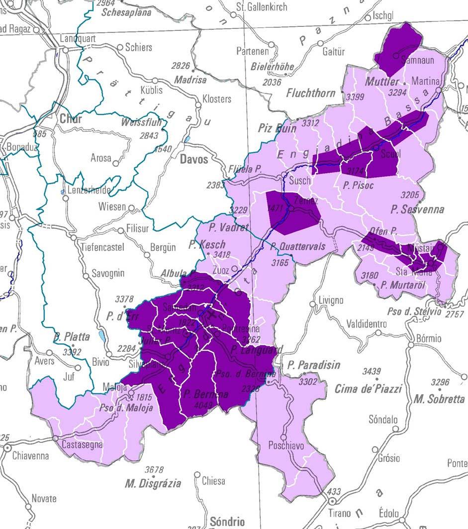34 Region Graubünden Süd Veranstalter: Anzahl Einwohner 32'641 1; der Veranstalter wird konzessionsrechtlich verpflichtet, in der Region produzierte Programmleistungen von mindestens 100 Minuten zu
