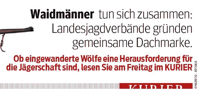title issue page Kurier (Wien) 09/11/2017 1 Waidmänner tun