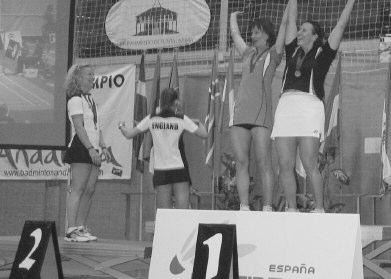 Christine Skropke (SC Bayer Uerdingen) holte im Damendoppel O40 den Titel und im Dameneinzel den Vize-Europameister Titel.