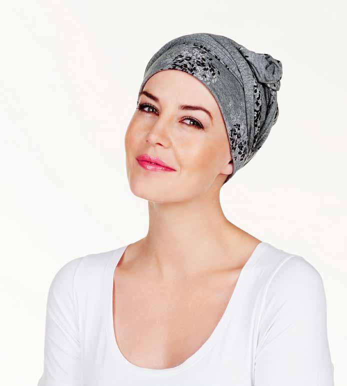 Headscarf Long Grau meliert mit fi