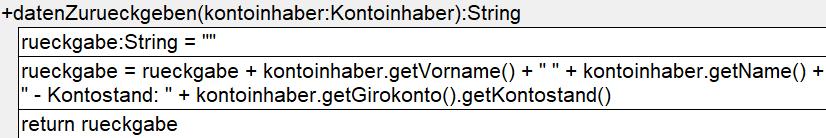 1 Lo sungen Struktogramme Hinweise: Wir verwenden für die Aufgaben das Projekt Girokonto (Abi-Projekt 2014, Aufgabe 2.3 (Girokonten, Kundenbetreuer ) ).