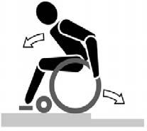 Ein erfahrener Fahrer kann auch höhere Bordsteine alleine überwinden. Die erfolgt dann am besten rückwärts. 1. Drehen Sie den Rollstuhl so, dass die Hinterräder zum Bordstein weisen. 2.