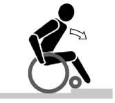 Rollen Sie die Hinterräder des Rollstuhls über den Bordstein. Höhere Bordsteine können Sie rückwärts überwinden: 1. Drehen Sie den Rollstuhl so, dass die Hinterräder zum Bordsteine weisen. 2.