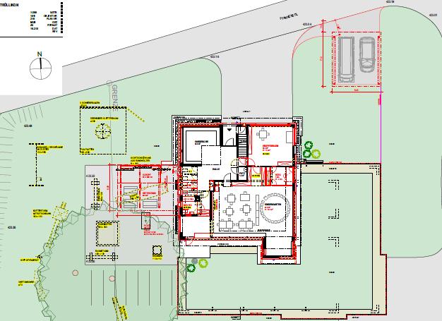 10.2 Zeichnungen Vorstudie 10.2.1 Kindergartengeschoss Neu: Carport für Schulbus Neu: