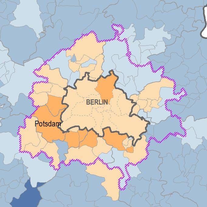 Veränderung der Bevölkerung 2015 bis 2030 in Prozent ; Quelle LBV