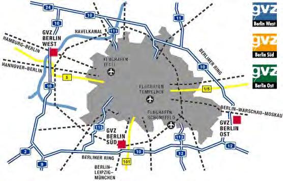 Güterverkehrszentren und Güterverkehrswege für die