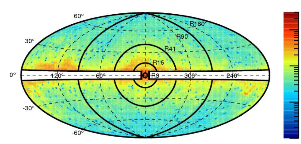 Ereignisse / 1 1 Fermi Resultate nach 3.7 Jahren Datennahme von 8/2008 4/2012: Himmelskarte 2.