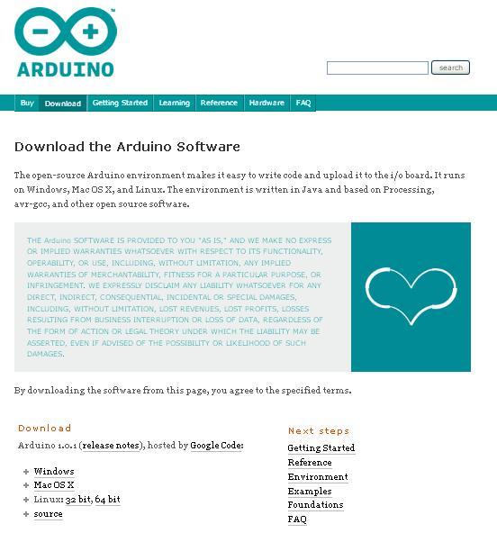 Entwicklungsumgebung einrichten Das ArduinoEntwicklungsprogramm kann unter www.arduino.