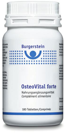 Mikronährstoffe für Knochen und Gelenke 15 Mikronährstoffe für Knochen und Gelenke Burgerstein OsteoVital forte Erledigt für Sie die Knochenarbeit.