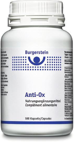 Mikronährstoffe für spezielle Bedürfnisse 19 Mikronährstoffe für spezielle Bedürfnisse Burgerstein Anti-Ox Schützt Ihre Zellen vor freien Radikalen.