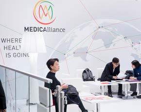 Rehabilitation und Pflege) und COMPAMED in den Mittelpunkt eines globalen Netzes stellt: die MEDICAlliance.
