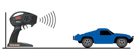 TRAXXAS TQ 2,4 GHz FUNKSYSTEM Rückwärtsfahren: Drücken Sie während des Fahrens den Gashebel nach vorne, um zu bremsen. Wenn das Fahrzeug steht, bewegen Sie den Hebel wieder in die Nullposition.