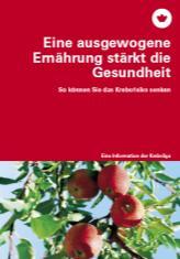 Format: A5 / 44 Seiten /Albanisch/Serbisch-Bosnisch- Kroatisch/Portugiesisch Drehscheibe: «Gesund und bewusst» Zehn Empfehlungen der Krebsliga Schweiz Durch richtige Ernährung und genügend Bewegung