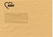 000 (Karton) 19,85 23,62 71203 NEU: Briefumschläge DIN lang mit Fenster; Recycling Papier grau - 100 % Altpapier (ca. 22 x 11 cm) Aufdruck: 2 farbiges AWO-Signet, selbstklebend 1.