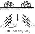 Kompaktlösung Bei Kompaktlösungen werden die Fahrradständer näher zusammengerückt.