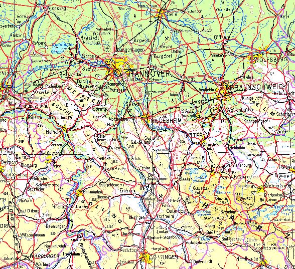 Ergebnisse des Vernetzungstests Niedersachsen Seite 3 Referenzstation Grundnetzpunkt Kinematische Messungen Abbildung 2: Vernetzungsgebiet Südniedersachsen 3.