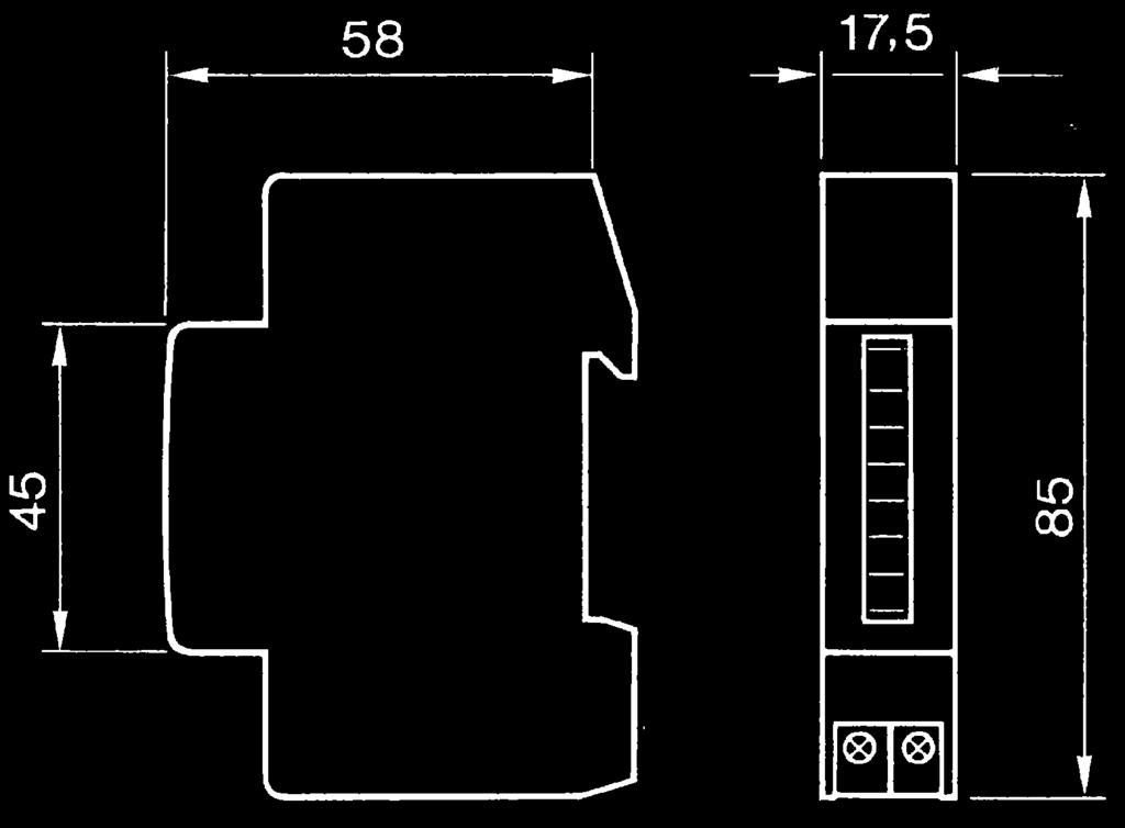 Betriebsstundenzähler Geräte für Schalttafeleinbau auf Tragschienen (35 mm) nach DIN EN 60 715 Einbautiefe: 68 mm Einbaubreite: 17,5 mm = 1 Modul Farbe: grau, RAL 7035 SK 0120 B 99 Anwendung
