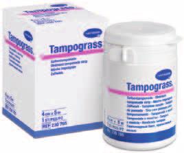 Tampograss, steril, einzeln in Dosen, 5 m lang Zur Tamponade nach Gefäßverödungen in der Nase, bei starkem Nasenbluten, nach Verletzungen der