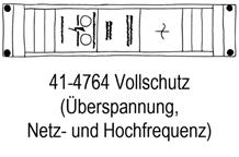 Überspannungsschutz- und Netzfiltermodul 41-4764 schützt die nachfolgend