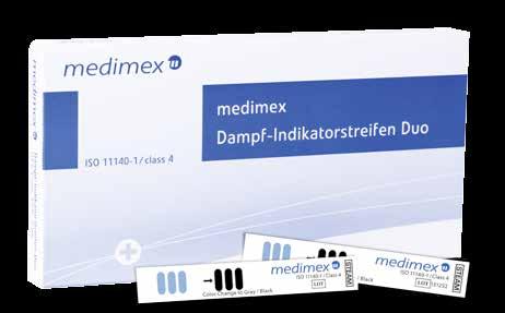 medimex Dampf-Indikatorstreifen Duo medimex Dampf-Indikatorstreifen Duo Dual Strip Indikatorstreifen können für eine ökonomische Verwendung in 2 Streifen geteilt