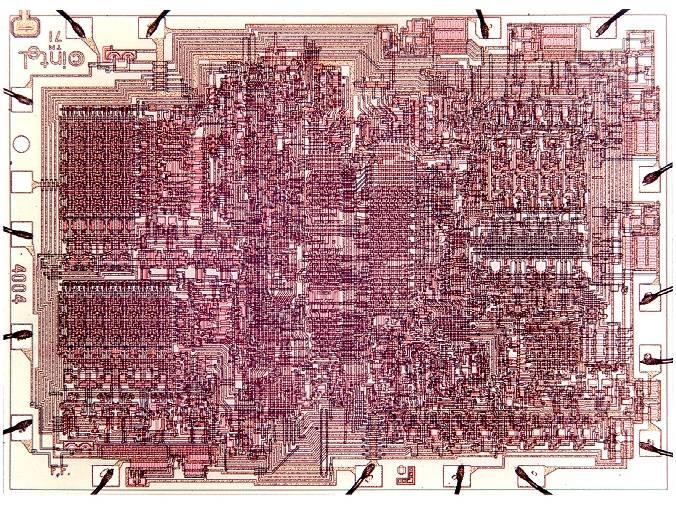 1971: Erster Mikroprozessor 10 10μm