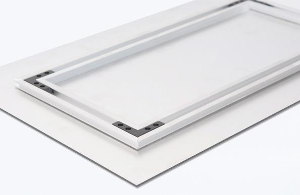 BEFESTIGUNGEN Aluminium-Aufhängesystem Das Alu-Aufhängesystem bietet Ihnen gleich zwei wesentliche Vorteile: alle Plattenprodukte lassen sich damit kinderleicht an der Wand befestigen und