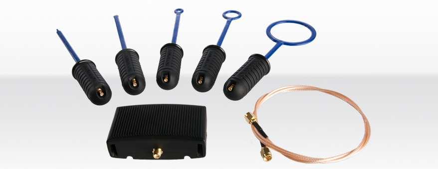 RF Near Field Probe Set DC to 6GHz EMF & RF close field sniffer-set for use with any Spectrum Analyzer or Measurement Receiver Included with delivery: 1 x 50mm magnetic field probe 1 x 25mm magnetic