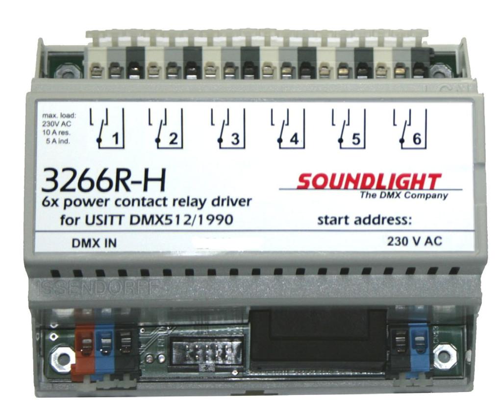 VERSCHALTUNG Um das Schalter-Modul 3266R-H in Betrieb nehmen zu können, muß es entsprechend verschaltet werden. Alle Zuleitungen müssen entsprechend abgesichert werden.